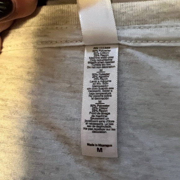 Next Level Light Gray Graphic “I Like Cats & Coffee Long Sleeve Shirt NWOT - Picture 13 of 13